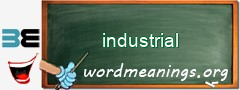 WordMeaning blackboard for industrial